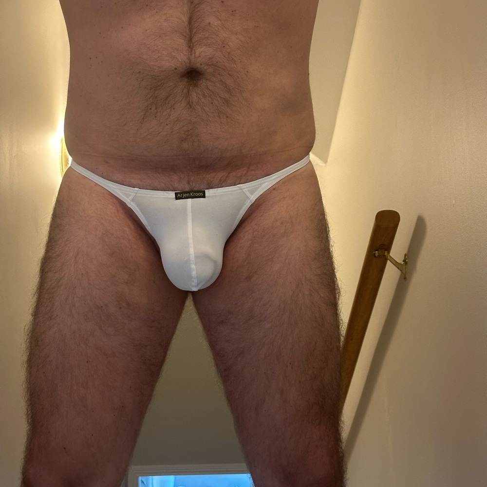 Men’s Thin White String Thong